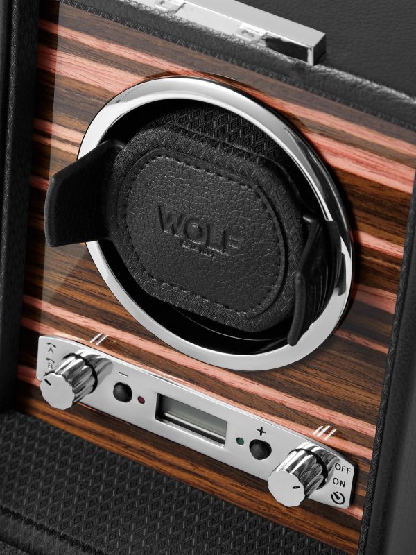 Roadster Full-Grain Vegan Leather Single Watch Winder - CU Roadster Full-Grain Vegan Leather Single Watch Winder - CU