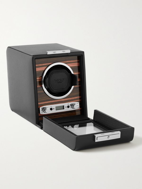 Roadster Full-Grain Vegan Leather Single Watch Winder - E1 Roadster Full-Grain Vegan Leather Single Watch Winder - E1