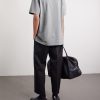 Grosgrain-Trimmed Mélange Cotton-Jersey T-Shirt - BK Grosgrain-Trimmed Mélange Cotton-Jersey T-Shirt - BK
