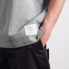 Grosgrain-Trimmed Mélange Cotton-Jersey T-Shirt - CU Grosgrain-Trimmed Mélange Cotton-Jersey T-Shirt - CU
