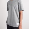 Grosgrain-Trimmed Mélange Cotton-Jersey T-Shirt - FR Grosgrain-Trimmed Mélange Cotton-Jersey T-Shirt - FR