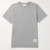 Grosgrain-Trimmed Mélange Cotton-Jersey T-Shirt Grosgrain-Trimmed Mélange Cotton-Jersey T-Shirt
