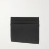 Logo-Print Pebble-Grain Leather Cardholder - BK Logo-Print Pebble-Grain Leather Cardholder - BK