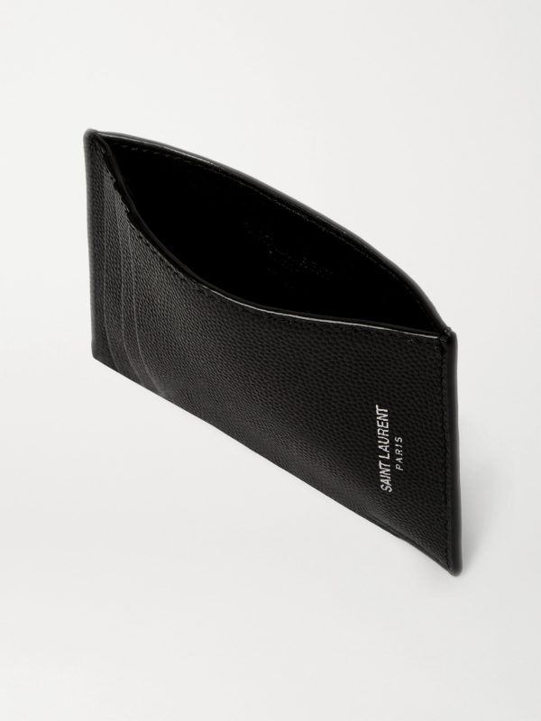 Pebble-Grain Leather Cardholder with Money Clip - E1 Pebble-Grain Leather Cardholder with Money Clip - E1