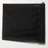 Logo-Appliquéd Croc-Effect Leather Billfold Wallet with Money Clip - BK Logo-Appliquéd Croc-Effect Leather Billfold Wallet with Money Clip - BK