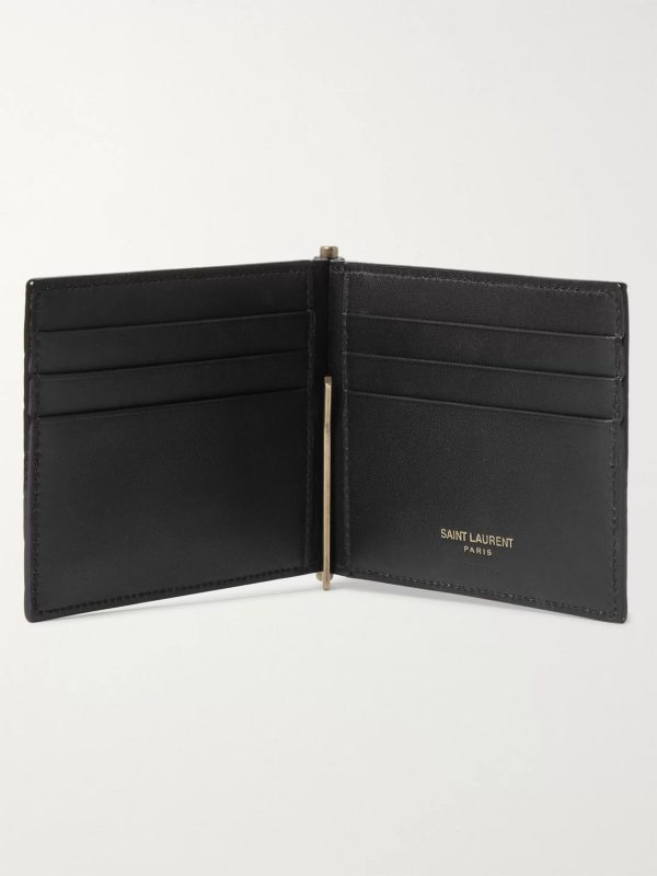 Logo-Appliquéd Croc-Effect Leather Billfold Wallet with Money Clip - E1 Logo-Appliquéd Croc-Effect Leather Billfold Wallet with Money Clip - E1