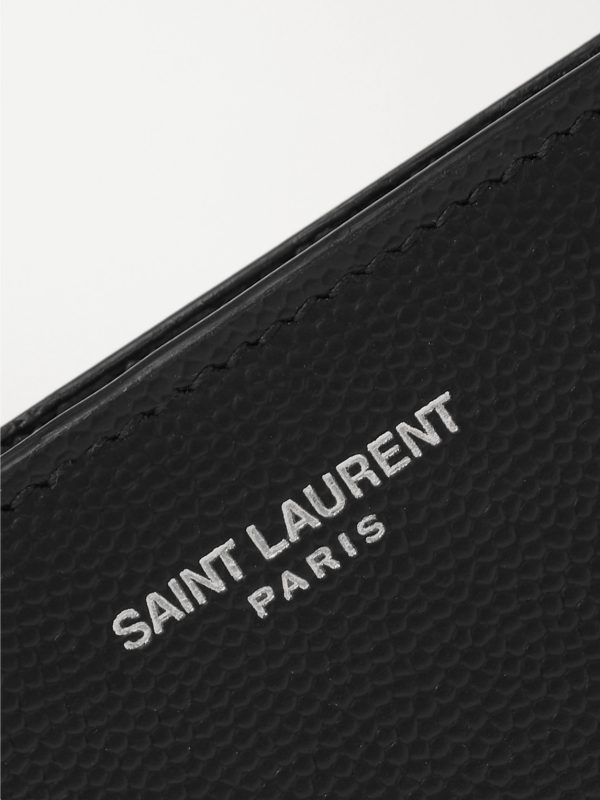 Logo-Print Pebble-Grain Leather Billfold Wallet - CU Logo-Print Pebble-Grain Leather Billfold Wallet - CU