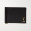 Logo-Appliquéd Leather Billfold Wallet with Money Clip