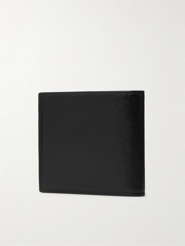 Logo-Appliquéd Leather Billfold Wallet - BK