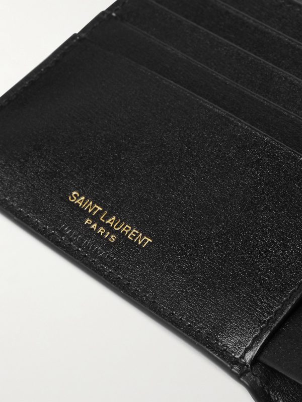 Logo-Appliquéd Leather Billfold Wallet - CU