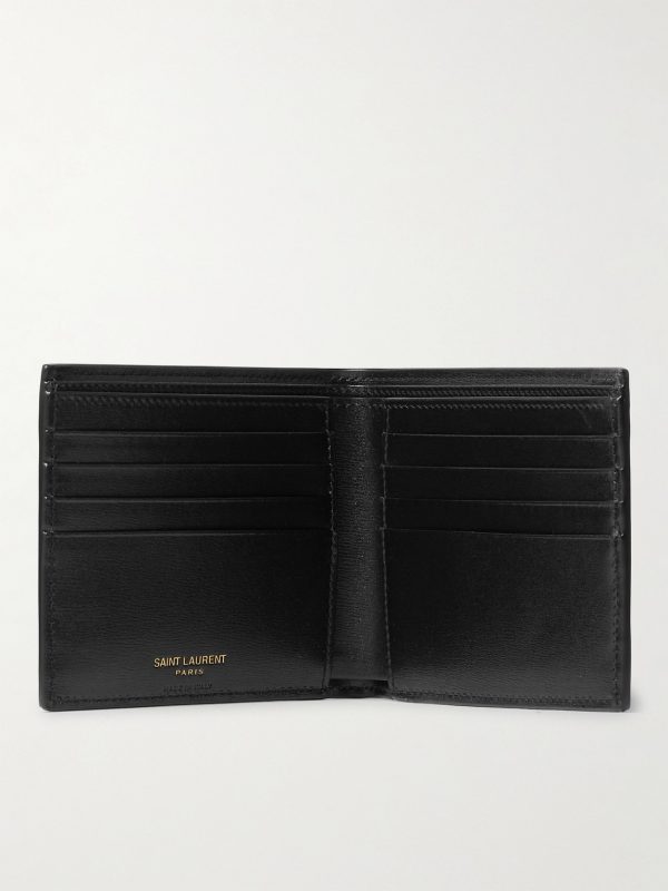Logo-Appliquéd Leather Billfold Wallet - E1