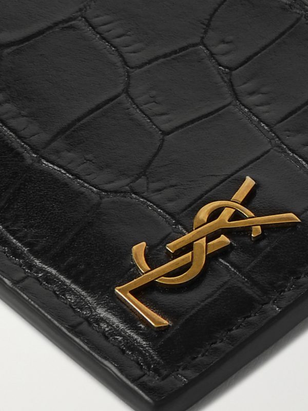 Logo-Appliquéd Croc-Effect Leather Cardholder - CU Logo-Appliquéd Croc-Effect Leather Cardholder - CU