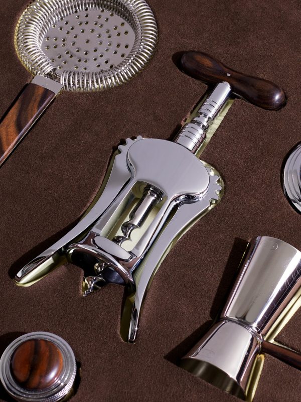 Ebony, Leather and Stainless Steel Bar Set - CU Ebony, Leather and Stainless Steel Bar Set - CU
