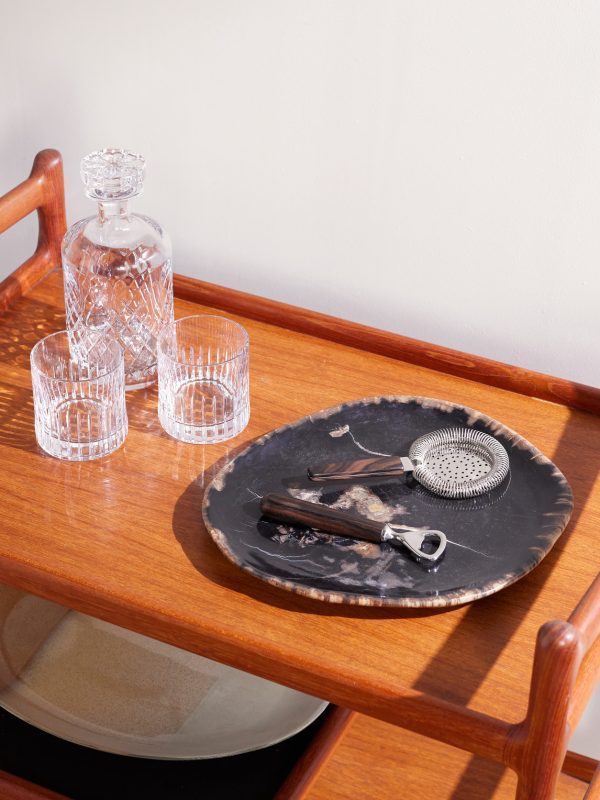 Ebony, Leather and Stainless Steel Bar Set - OU Ebony, Leather and Stainless Steel Bar Set - OU