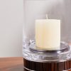 Ebony and Glass Candle Holder - CU
