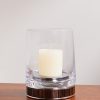Ebony and Glass Candle Holder