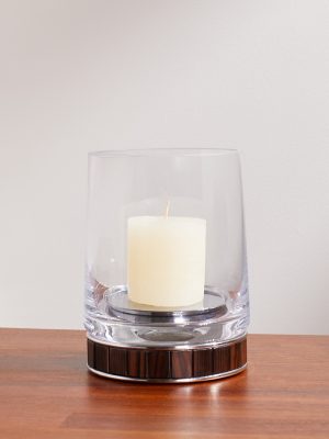 Ebony and Glass Candle Holder Ebony and Glass Candle Holder