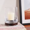 Ebony and Glass Candle Holder - OU
