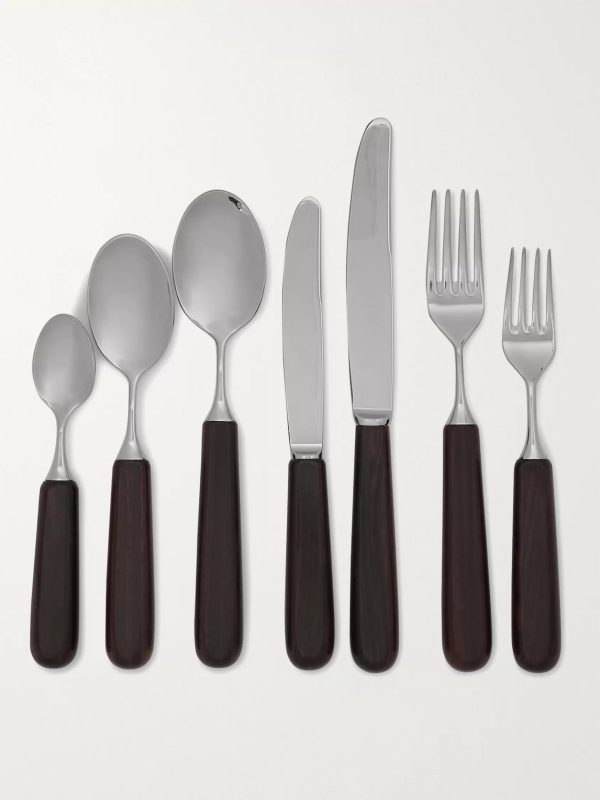 Ebony and Chrome Garden Tableware Set - FR
