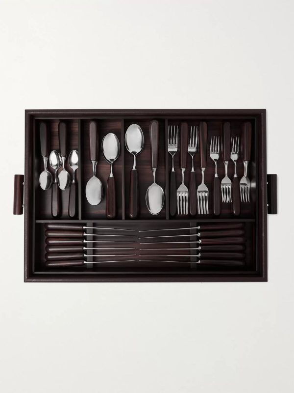 Ebony and Chrome Garden Tableware Set