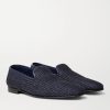 Mario Leather-Trimmed Raffia Loafers - FR Mario Leather-Trimmed Raffia Loafers - FR