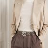 4cm Leather-Trimmed Monogrammed Coated-Canvas Belt - FR 4cm Leather-Trimmed Monogrammed Coated-Canvas Belt - FR