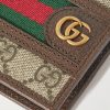 Ophidia Webbing-Trimmed Monogrammed Coated-Canvas and Leather Billfold Wallet - CU