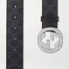 4cm Monogrammed Coated-Canvas Belt - E1 4cm Monogrammed Coated-Canvas Belt - E1