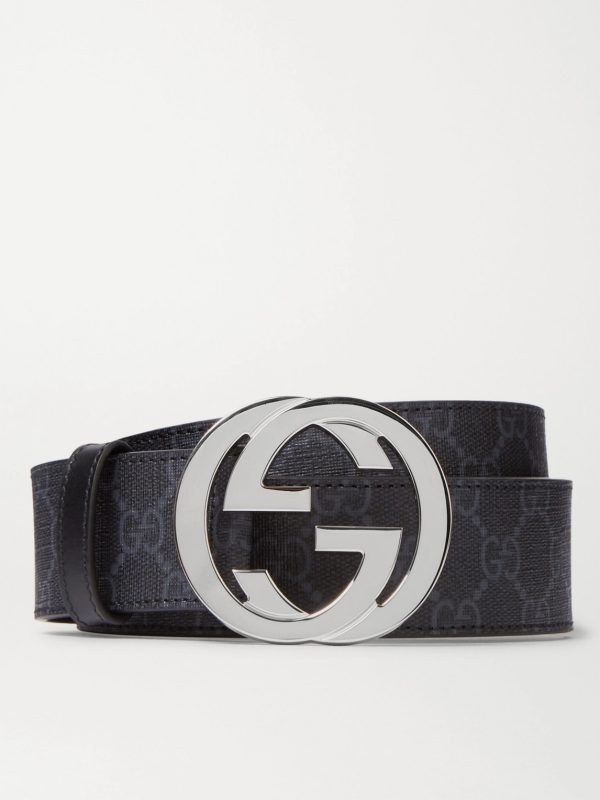 4cm Monogrammed Coated-Canvas Belt 4cm Monogrammed Coated-Canvas Belt