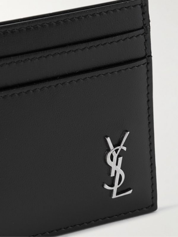 Logo-Appliquéd Leather Cardholder - CU Logo-Appliquéd Leather Cardholder - CU