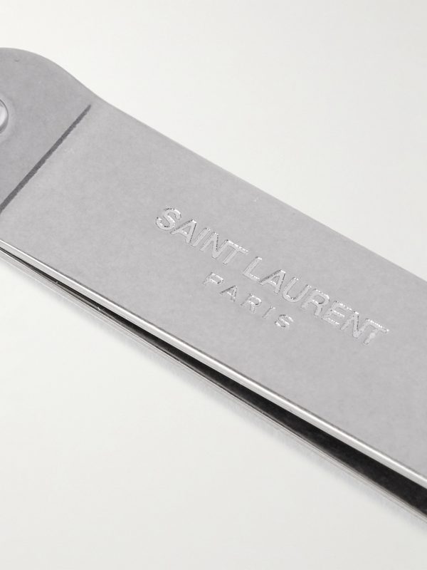 Logo-Engraved Silver-Tone Money Clip - CU