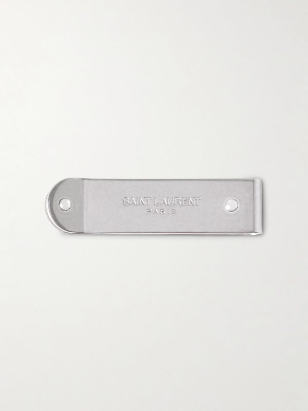 Logo-Engraved Silver-Tone Money Clip
