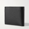 Pebble-Grain Leather Billfold Wallet - BK