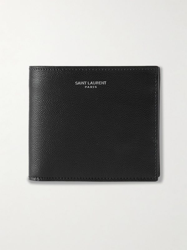 Pebble-Grain Leather Billfold Wallet