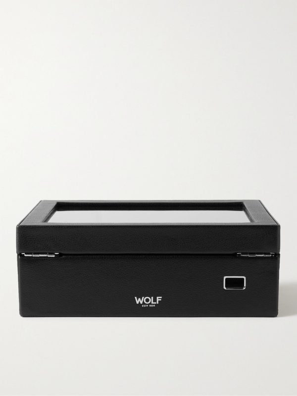 Viceroy Full-Grain Vegan Leather Eight-Piece Watch Box - BK Viceroy Full-Grain Vegan Leather Eight-Piece Watch Box - BK