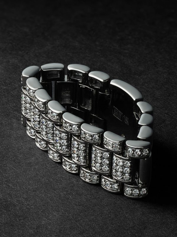 18-Karat Blackened Gold Diamond Ring - CU