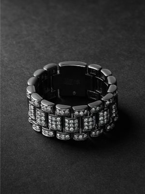 18-Karat Blackened Gold Diamond Ring 18-Karat Blackened Gold Diamond Ring