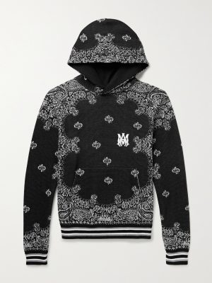 Bandana-Jacquard Cotton and Cashmere-Blend Hoodie Bandana-Jacquard Cotton and Cashmere-Blend Hoodie