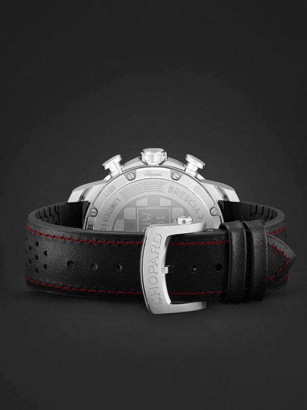 Mille Miglia 2021 Race Edition Limited Edition Automatic Chronograph 44mm Stainless Steel and Leather Watch, Ref. No. 168571-3009 - E2 Mille Miglia 2021 Race Edition Limited Edition Automatic Chronograph 44mm Stainless Steel and Leather Watch, Ref. No. 168571-3009 - E2