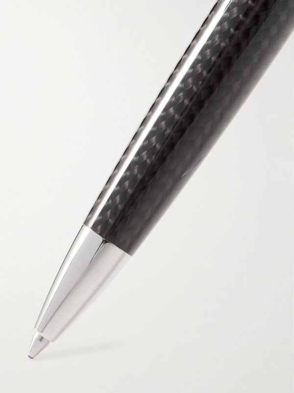 Brescia Carbon Fibre and Palladium Ballpoint Pen - CU Brescia Carbon Fibre and Palladium Ballpoint Pen - CU