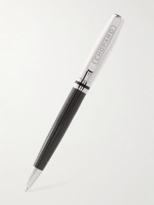 Brescia Carbon Fibre and Palladium Ballpoint Pen Brescia Carbon Fibre and Palladium Ballpoint Pen