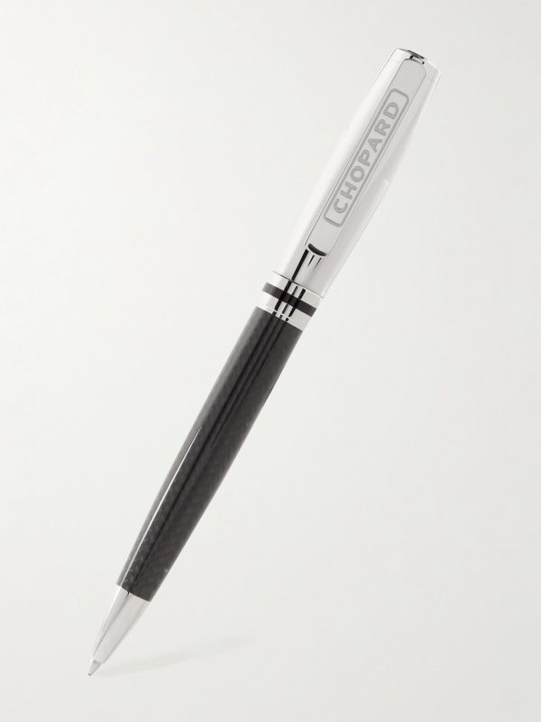 Brescia Carbon Fibre and Palladium Ballpoint Pen Brescia Carbon Fibre and Palladium Ballpoint Pen