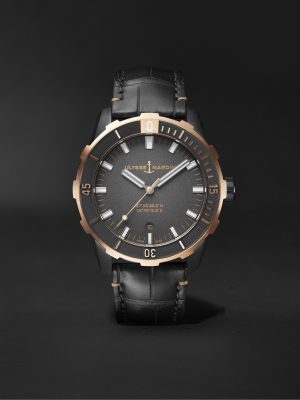 Diver Automatic 42mm Stainless Steel, PVD-Plated and Alligator Watch, Ref. No. 8163-175/GREY-5N