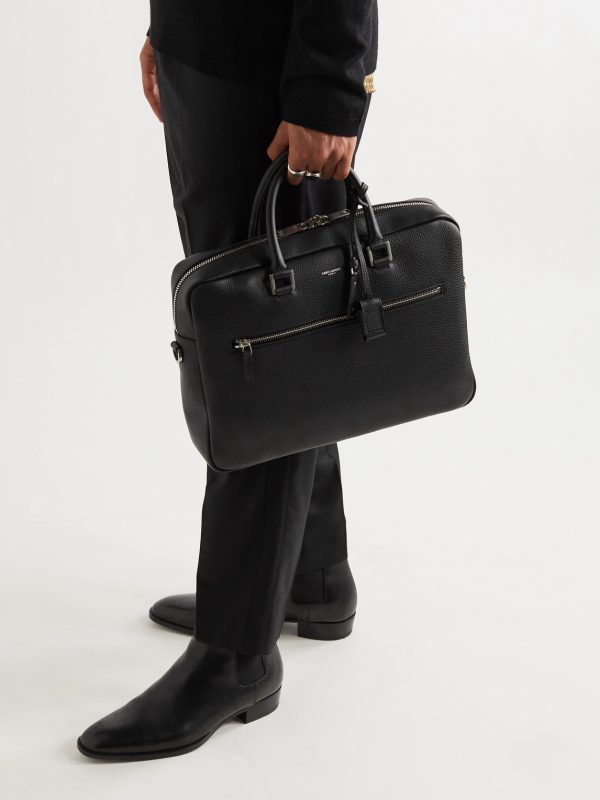 Full-Grain Leather Briefcase - OU Full-Grain Leather Briefcase - OU