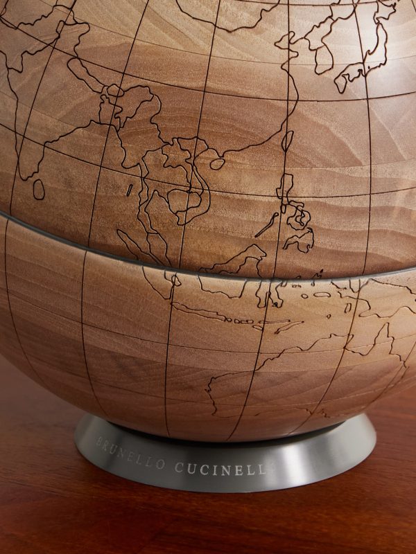 Walnut Wood and KRION Globe - CU Walnut Wood and KRION Globe - CU