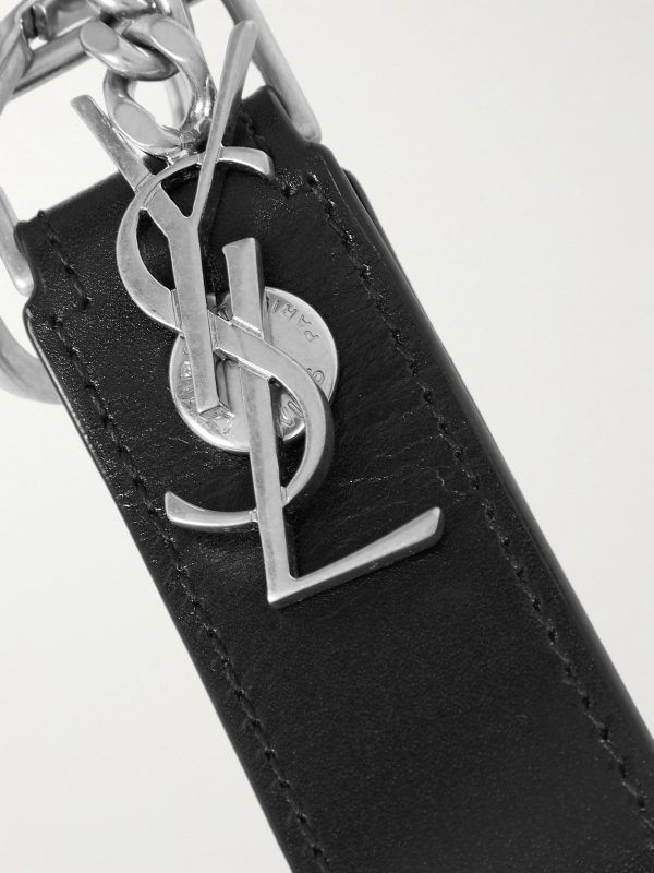 Leather and Burnished Silver-Tone Key Fob - CU Leather and Burnished Silver-Tone Key Fob - CU