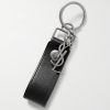 Leather and Burnished Silver-Tone Key Fob Leather and Burnished Silver-Tone Key Fob