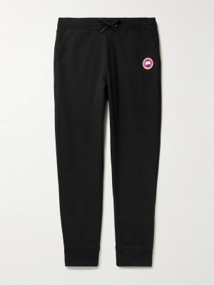 Huron Tapered Logo-Appliquéd Cotton-Jersey Sweatpants