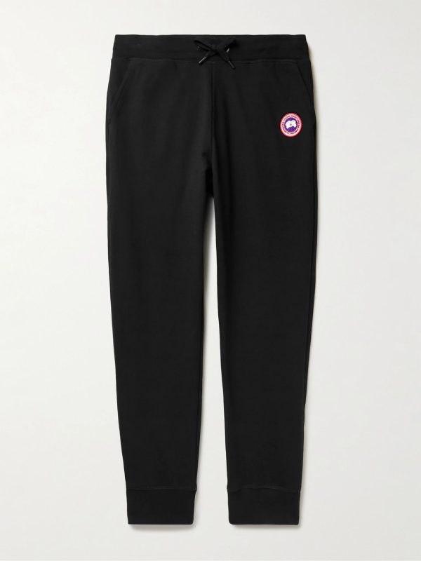 Huron Tapered Logo-Appliquéd Cotton-Jersey Sweatpants Huron Tapered Logo-Appliquéd Cotton-Jersey Sweatpants