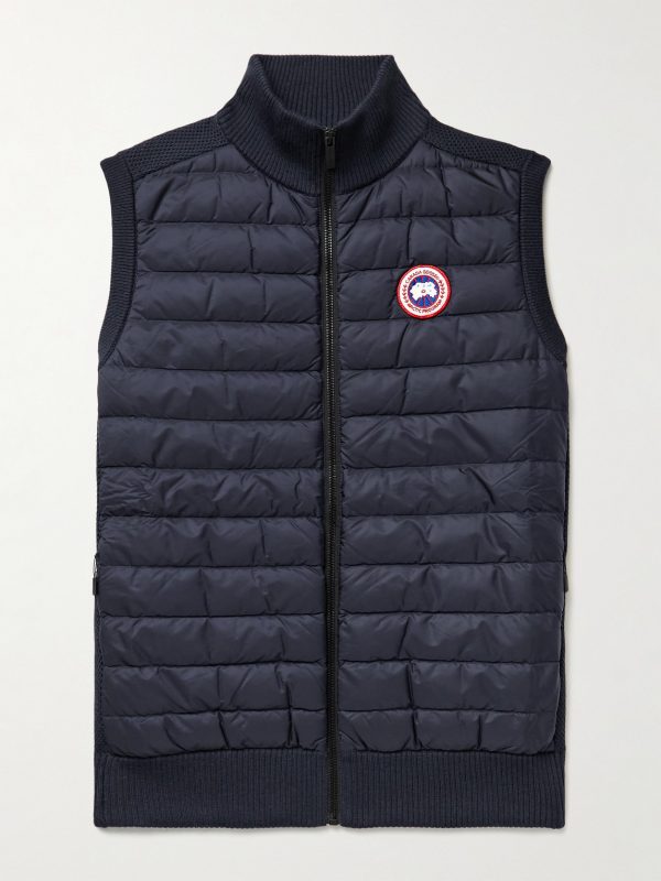 HyBridge Slim-Fit Merino Wool and Quilted Nylon Down Gilet HyBridge Slim-Fit Merino Wool and Quilted Nylon Down Gilet
